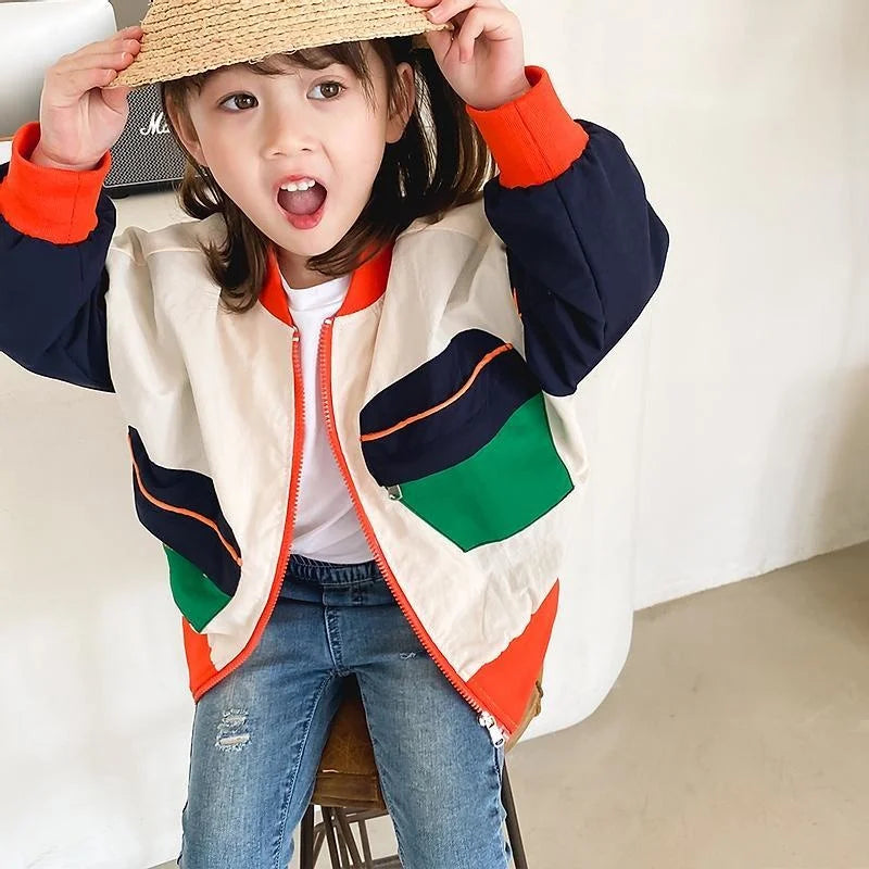 England Style Spring Autumn Cotton Girl Toddler Trench kids Windbreaker Fashion Little Girl Double Breasted Jacket Outfits