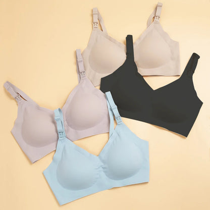 Comfortable Seamless Breast Feeding Bra Wire Free Nursing Bra Front Opening Maternity Special Breastfeeding Underwear Breathable