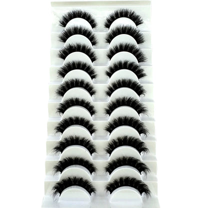 New Cat Eye Artificial Mink Eyelash 3D Curling Natural and Realistic Messy Tail Eye Extended Soft Eyelash