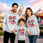 2026 Family Matching Hoodie Ears Castle Print Women Men Kids Multicolor Sweatshirt Land Trip Pullover