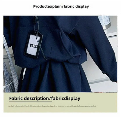 Girls Autumn Casual Outfit Set Two-Piece Long-Sleeve Top + Short Skirt Set Children's  Clothing Set Suitable for Girls Aged 7-17