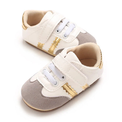 Baby Boys Girls Spring Autumn Shoes 0-1 Year First Walker Fashion Striped Rubber Soles Casual Sports Newborn