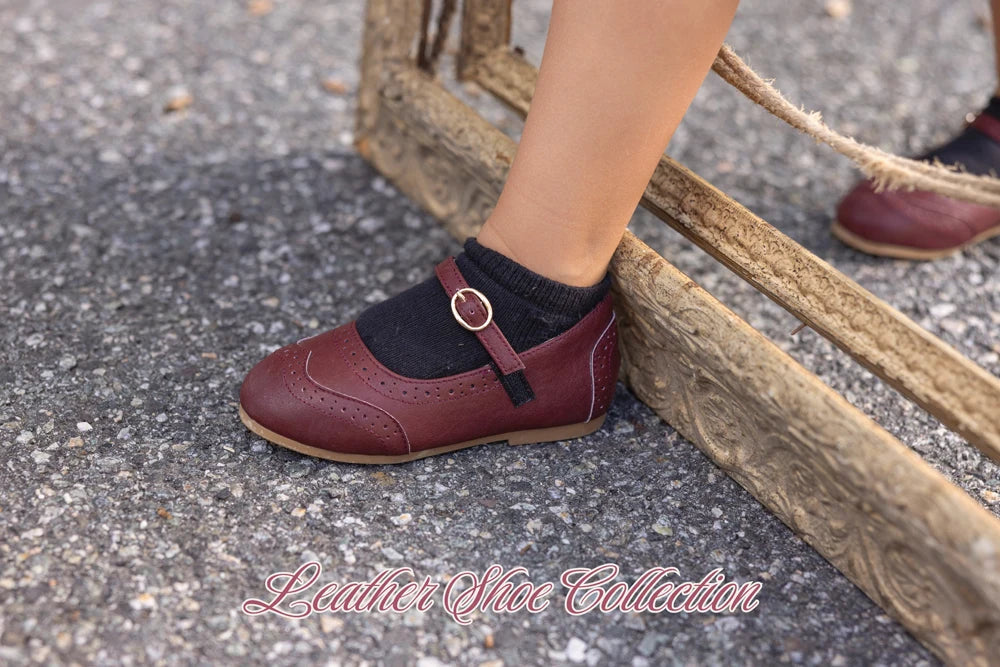 Ali Plus Kids Shoes Children Leather Flats Baby Girls Sole Brogue Performance Shoes Boys Party Mary Jane Toddler Slip On Oxfords