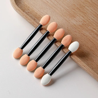 10/30/50/200/500/1000pcs Double Ended Sponge Nail Art Powder Brush Multifunctional Eyeshadow Brush Portable Makeup Manicure Tool