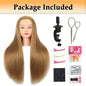 Realistic Mannequin Head With Synthetic Hair Versatile Beauty Training Aid For Hairstylist Makeup Practice Headdoll With Stand