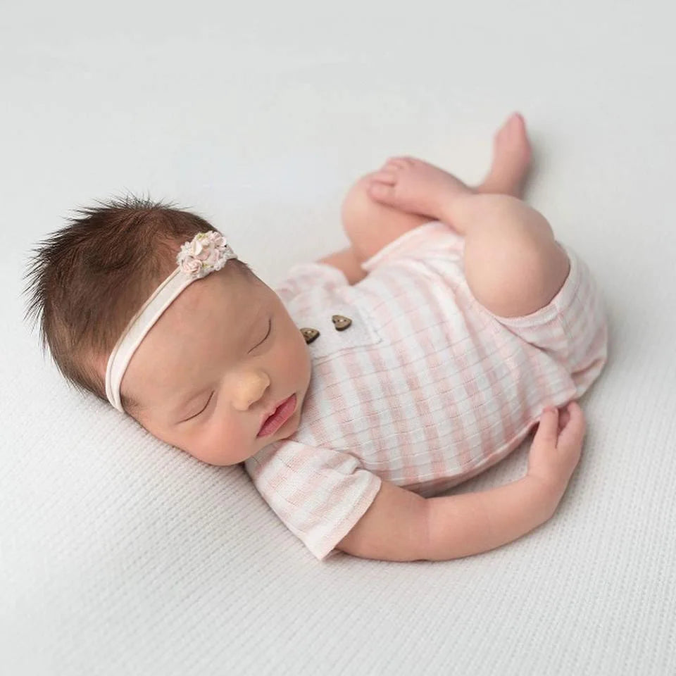 Newborn Photography Props Clothes Baby Boy Girl Outfit  Romper Striped Short Jumpsuit Photography Clothing