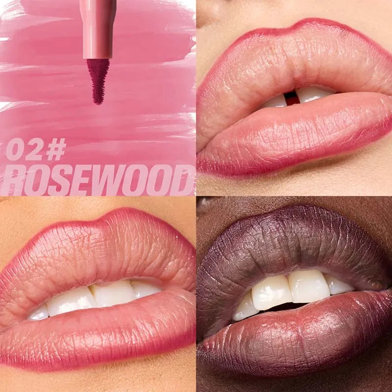 Velvet Brown Lip Liner Pencil Nude Matte Waterproof Non-stick Cup Cherry Red Lip Liner Lip Contour Pen Lipstick Makeup For Woman