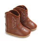Western Cowboy Princess Baby Boots 0-18M Infant Pre-Walker Shoes Soft Sole Embroidered Footwear for Newborn Girls