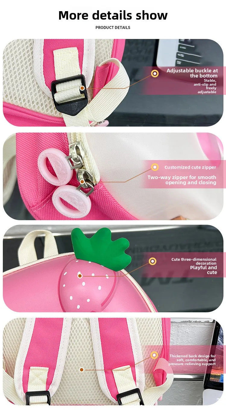 Ice Cream Children's Backpack Fashion Princess Schoolbag Kindergarten Baby Shoulders Bag 3D Cute Bookbag Kids Birthday Gifts