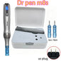 Dr Pen M8S Microneedling Pen Wireless Dermapen Beauty Machine with 2pcs Replacement Cartridges needle length 0.25mm
