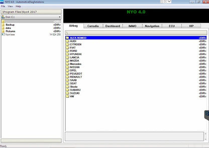 NEWEST Auto Repair Software 2017 NYO 4.0 Full Database Airbag+Carradio+Dashboard+IMMO+Navigation Install Video Guide