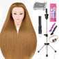 Long Hair Styling head For Hairstyle ProfessionaTraining Head Kit Mannequin Head Styling ToPractice Hot Curl lron Straighten