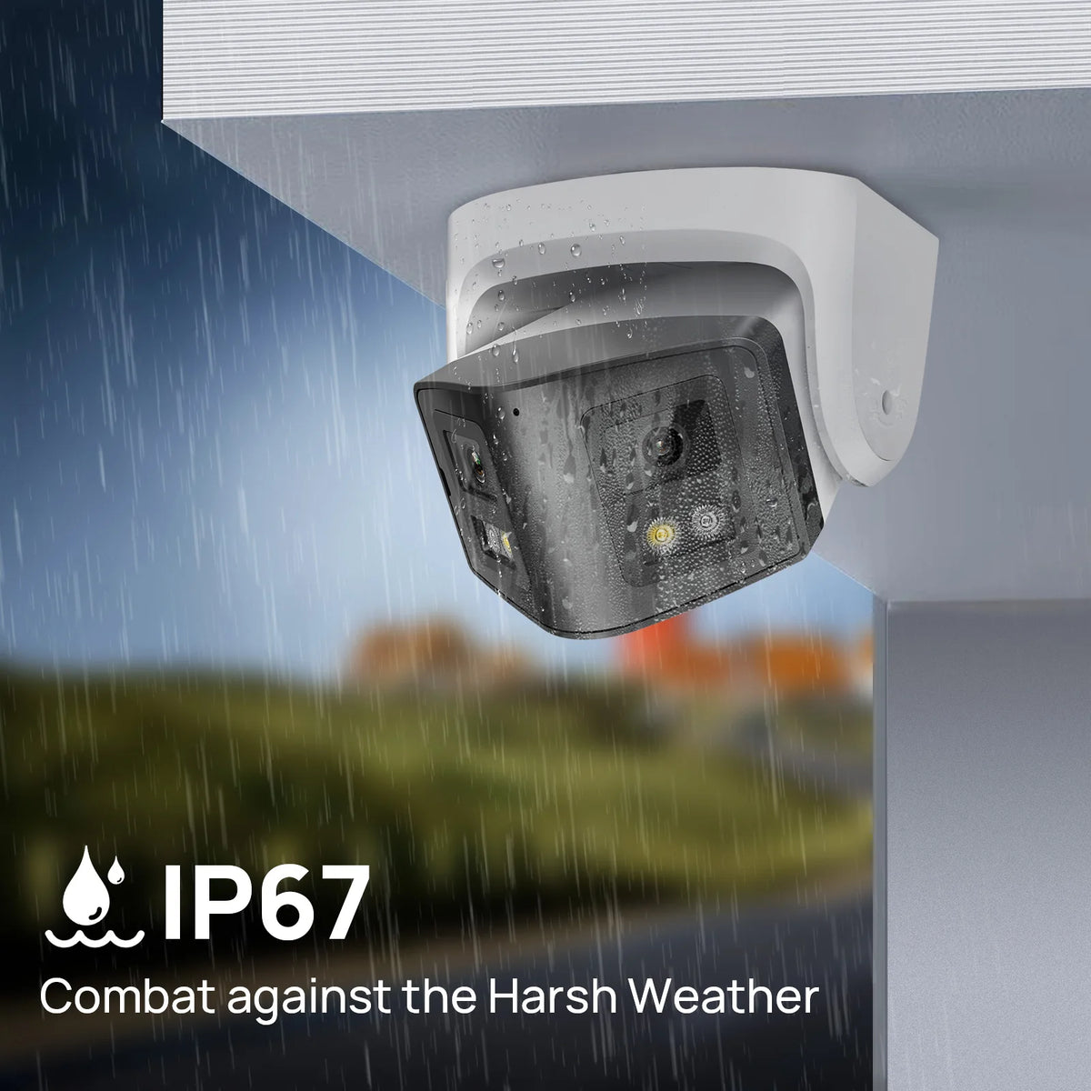 Hikvision-Compatibele 4K 8mp ColorVu 170 ° Binocular Panoramische IP Camera Md2.0 Tweerich Tingsges Prekken Thuis CCTV Camera
