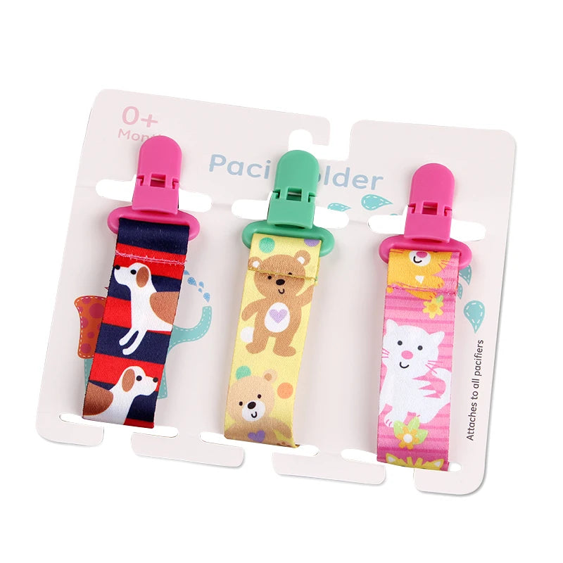3 Pcs/Set Baby Pacifier Clips Pacifier Chain Dummy Clip Nipple Holder For Nipples Children Pacifier Clip Soother Holder Attache