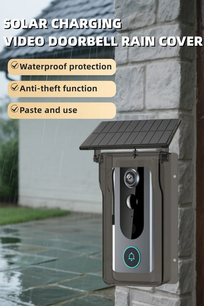 IP65 Waterproof Outdoor Wireless Doorbell with Solar Rain Cover Camera Tuya Eye Digital Door Peepholes Smart Home Video Intercom