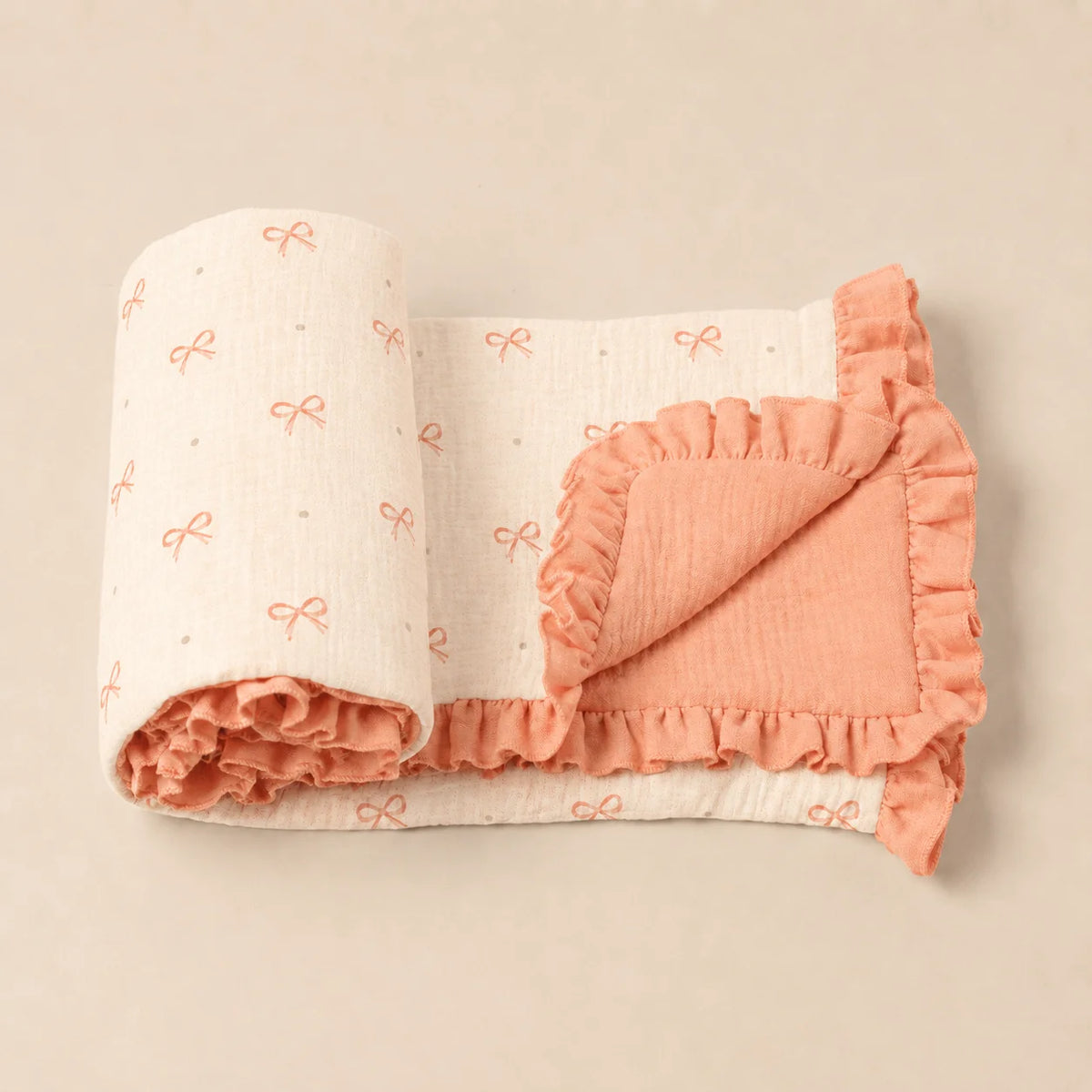 1PCS Soft Breathable Newborn Swaddle Blanket with Lace Edge Versatile Baby Wrap for Carriage Cover And Nursery Room Blanket Suit