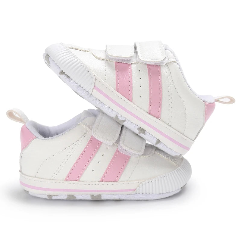 Baby Boys Girls Spring Autumn Shoes 0-1 Year First Walker Fashion Striped Rubber Soles Casual Sports Newborn