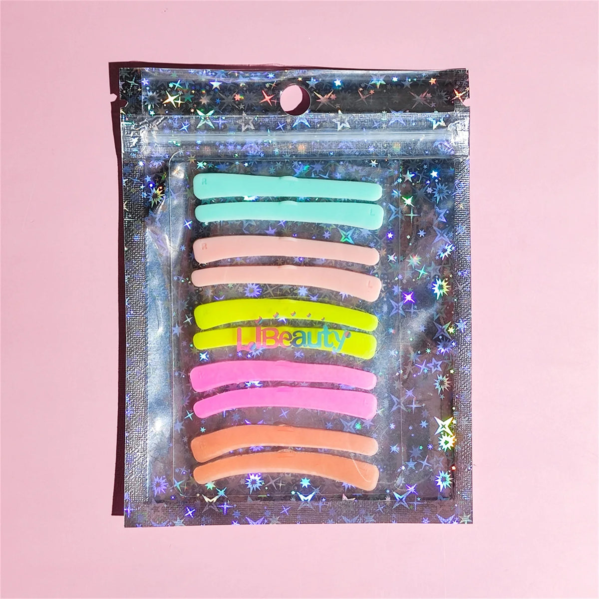 Lomansa 5 Color 10pc Silicone Eyelash Rods Softening Colorful Lash Lift Ribbon Perm Multi-Functional Eyelash Lifting Makeup Tool