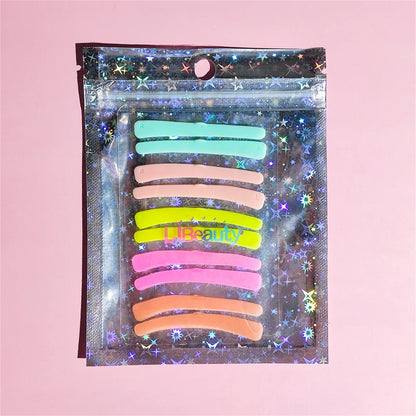 Lomansa 5 Color 10pc Silicone Eyelash Rods Softening Colorful Lash Lift Ribbon Perm Multi-Functional Eyelash Lifting Makeup Tool