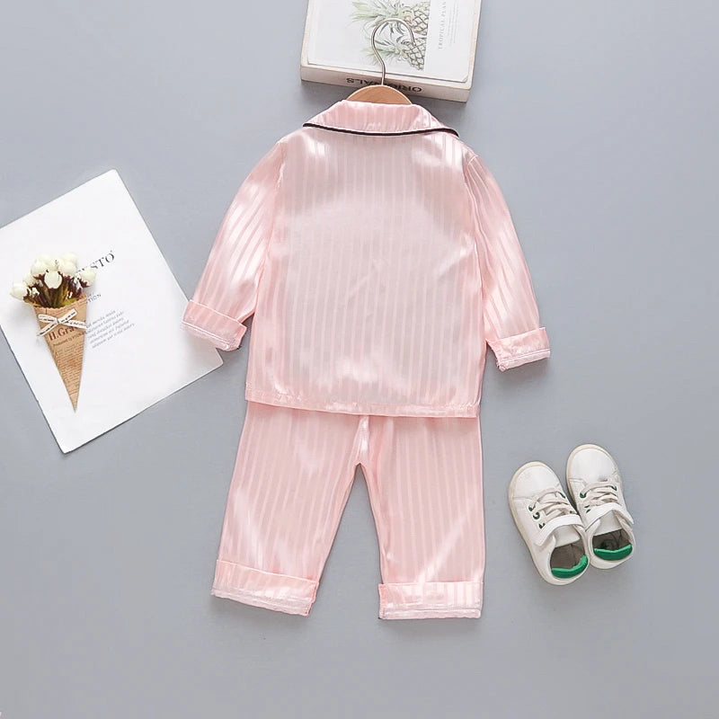 New Spring Autumn Baby Boys Clothes Set Children Pajamas Long Sleeved Shirt Pants 2Pcs/Sets Kids Girls Sleepwear Infant Costume