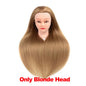 Realistic Mannequin Head With Synthetic Hair Versatile Beauty Training Aid For Hairstylist Makeup Practice Headdoll With Stand