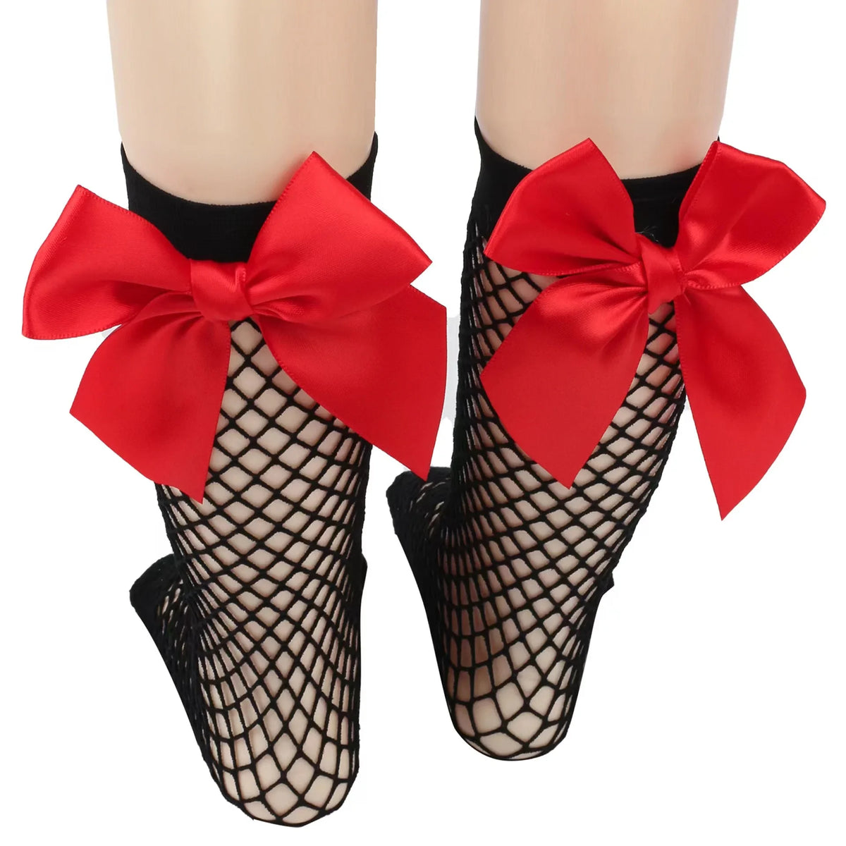 Baby Ankle High Lace Fishnet Vintage Short Socks Girl's Mesh Bow Fishnet Stockings Cute White Black Fashion Parent Child Socks