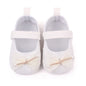 0-18months Baby Girls Bowknot Flats Soft Sole Shoes Non-Slip Princess Wedding Dress Walking Shoes For Newborn Girls