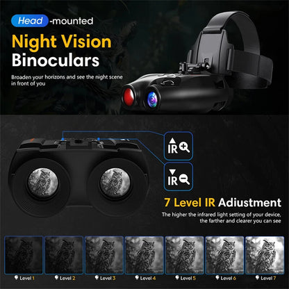 GTMEDIA N4 Night Vision Binoculars Infrared Night-Visions Device 1080P 5X Digital Zoom Head Mount Goggles Day/Night Use Outdoor
