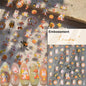 Pink Translucent Peach Jelly Texture 5D Soft Embossed Reliefs Self Adhesive Nail Art Stickers Cute Fruits 3D Manicure Decals