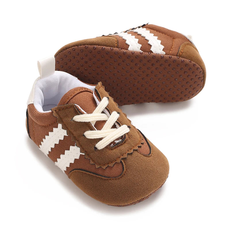 Baby Boys Girls Spring Autumn Shoes 0-1 Year First Walker Fashion Striped Rubber Soles Casual Sports Newborn