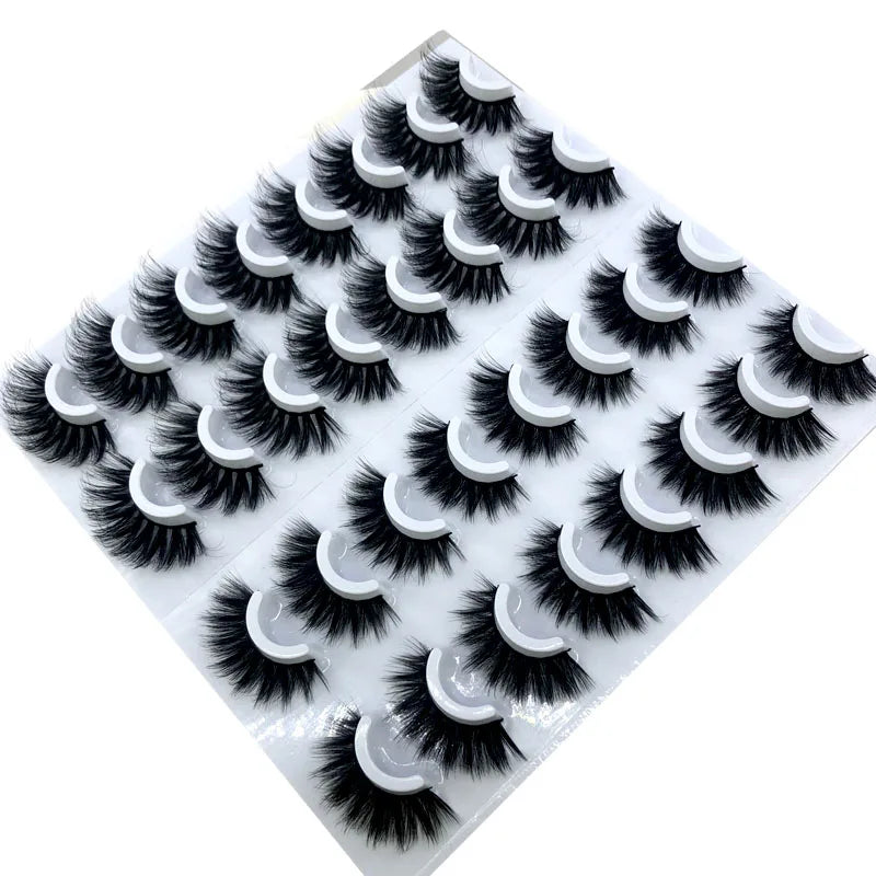 16 Pairs 3D Mink Lashes Natural False Eyelashes Dramatic Volume Fake Lashes Makeup Eyelash Extension Silk Eyelashes