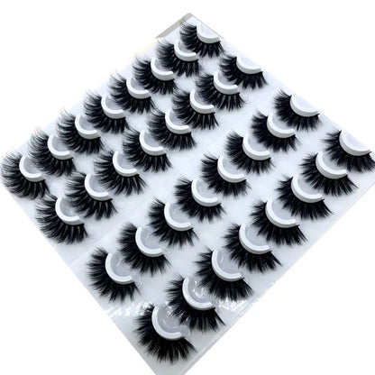 16 Pairs 3D Mink Lashes Natural False Eyelashes Dramatic Volume Fake Lashes Makeup Eyelash Extension Silk Eyelashes