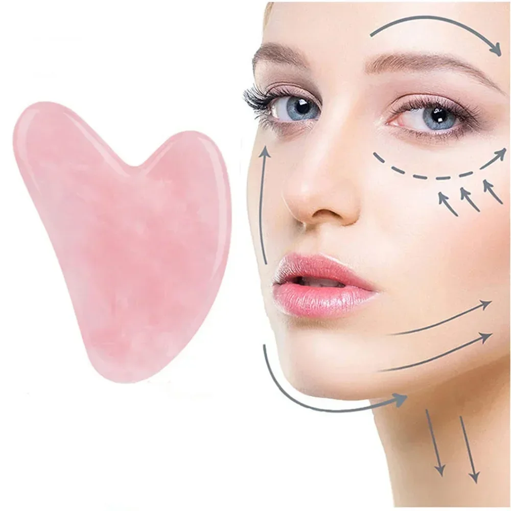 Smooth Polished Natural Jade Gua Sha Board Gentle Skin-Friendly Lightweight Portable SPA Massage Tool for Home Daily Skincare Travel Women Skincare Lovers Facial Massager Face Neck Care Beauty Accessory