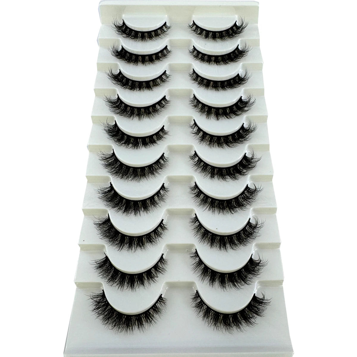 New Cat Eye Artificial Mink Eyelash 3D Curling Natural and Realistic Messy Tail Eye Extended Soft Eyelash