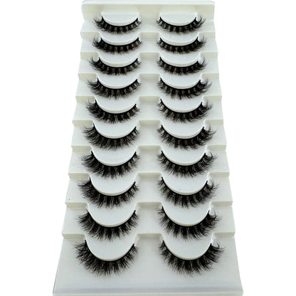 New Cat Eye Artificial Mink Eyelash 3D Curling Natural and Realistic Messy Tail Eye Extended Soft Eyelash