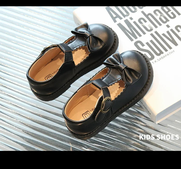 Girls Oxfords 2024 Spring Autumn Children Leather Shoes Girls Cute Sweet T-strap Shoes Toddler Girl Shoes School Performance