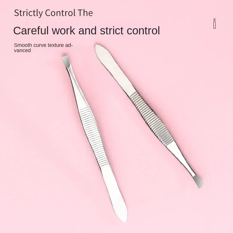 Stainless Steel Convenient Small Tool Eyebrow Pliers Eyebrow Tweezers Professional Eyebrow Hair Removal Tweezer Flat Tip Tools