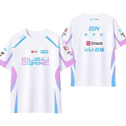 League of Legends BLG Uniform Jersey E-sports T Shirts LPL Fans ESports Game Support T-shirts Unisex Short Sleeve Tops Tee
