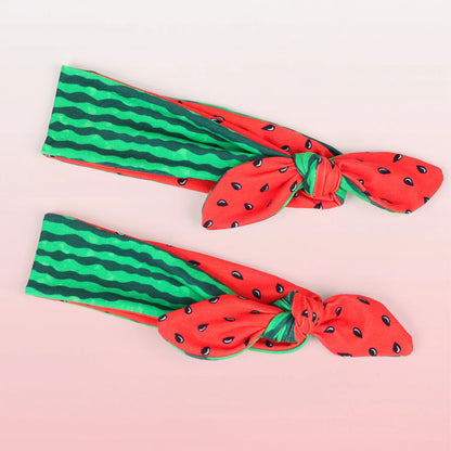 Baby Girls Headband Bow Knot Head Wrap Cute Watermelon Prints Bandage Kids Headwear Hair Band Infant Newborn Hair Accessories