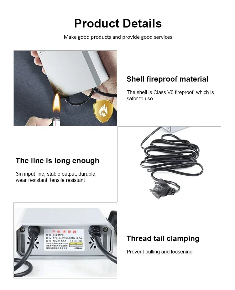 DIFANG DC12V UPS Power Supply for WiFi Camera Outdoor Battery Backup Power Adapter 7500mAh Battery Emergency Power