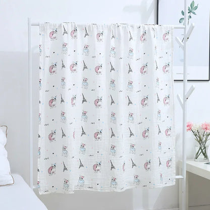 120cm*110cm Swaddle Blanket Baby Cotton Muslin Wrap Baby Blankets Newborn Swaddle Bedding
