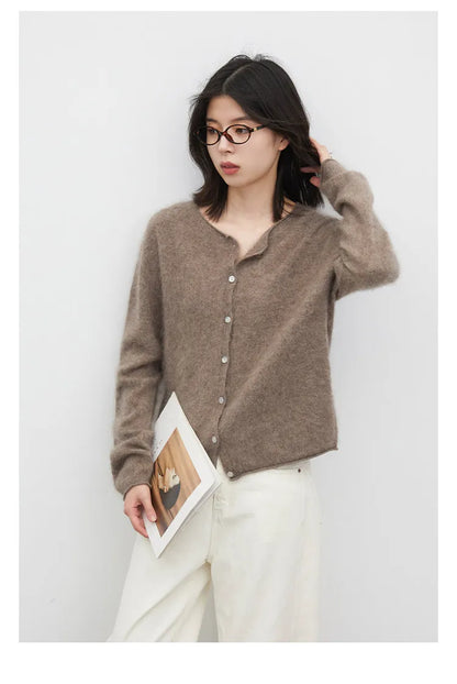 CHIC VEN New Women Knitted Cardigan Solid Long Sleeved Single-breasted Loose Casual Oversize Female Sweater Autumn Winter 2026