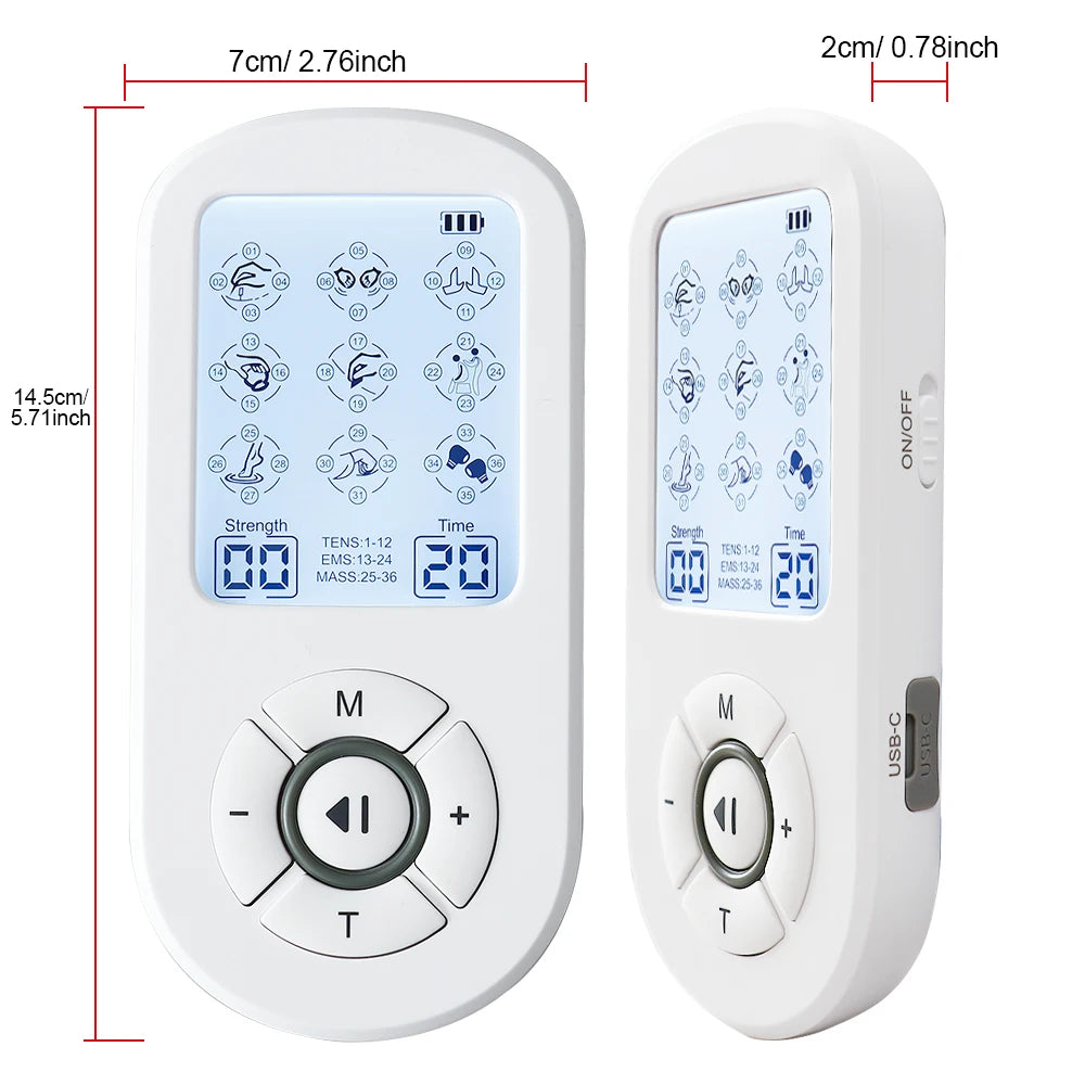 36Modes Electrical EMS Muscle Stimulator Tens Massage Digital Apparatus Pulse Slimming Acupuncture Full Body Relax Massager