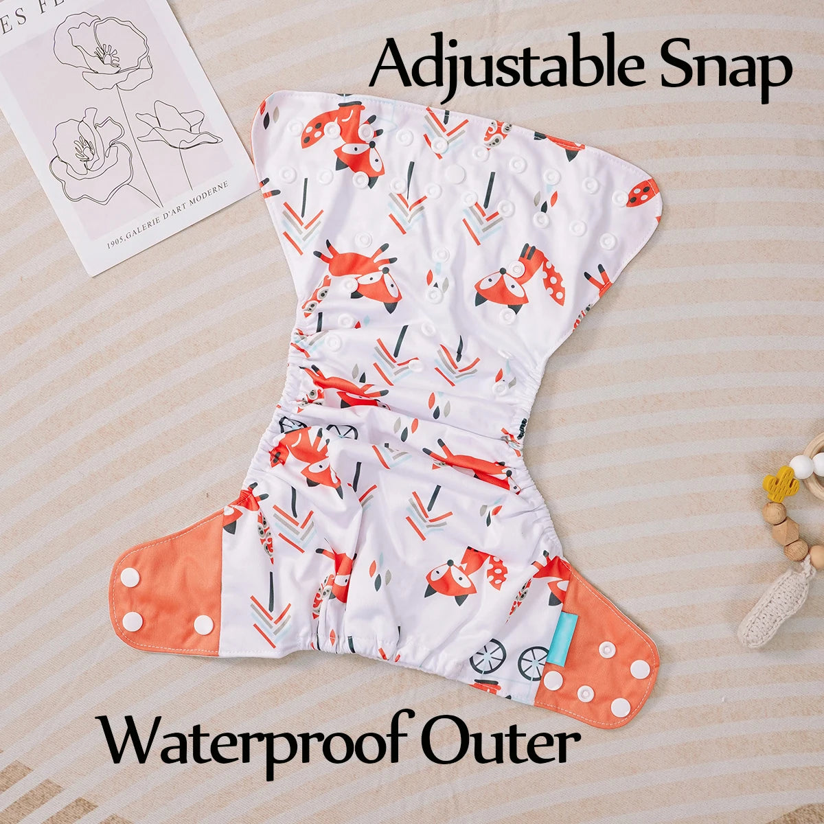Kangobaby #My Soft Life# 4pcs Set Suede Cloth Baby Cloth Diaper Reusable Washable Newborn Nappies