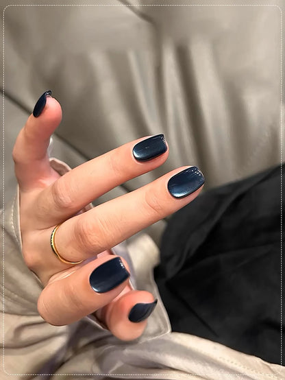 1-21pcs ZH Popular Blue Ink Cat's Eye Gel Nail Polish Spring Summer Fashionable Color Flash Glass Beads Cat's Eye Nail Salon
