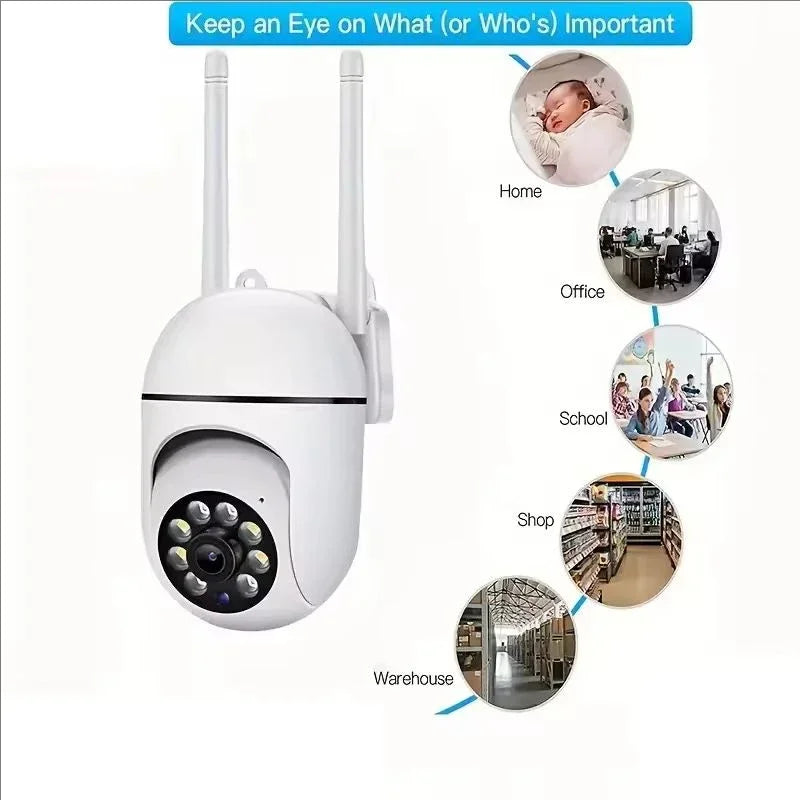 8MP Wifi Surveillance Camera PTZ Wireless IP Camera 8X Zoom AI Human Tracking Two-way Audio Color Night Vision Security Cam CCTV