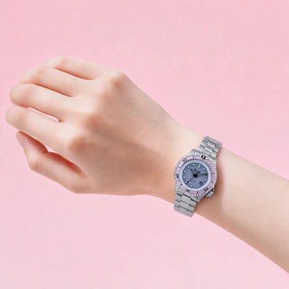 Horolo 30mm Women's Watches Japan Solar Movement Luminous Water Resistant Sapphire Stainless Steel Luxury Watch Gift For Wife
