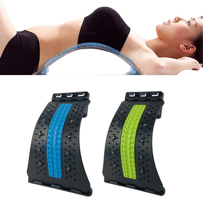 Back Massager Board Adjustable Level Lumbar Back Cracker Stretcher Board Spine Deck Back Support Spine Board