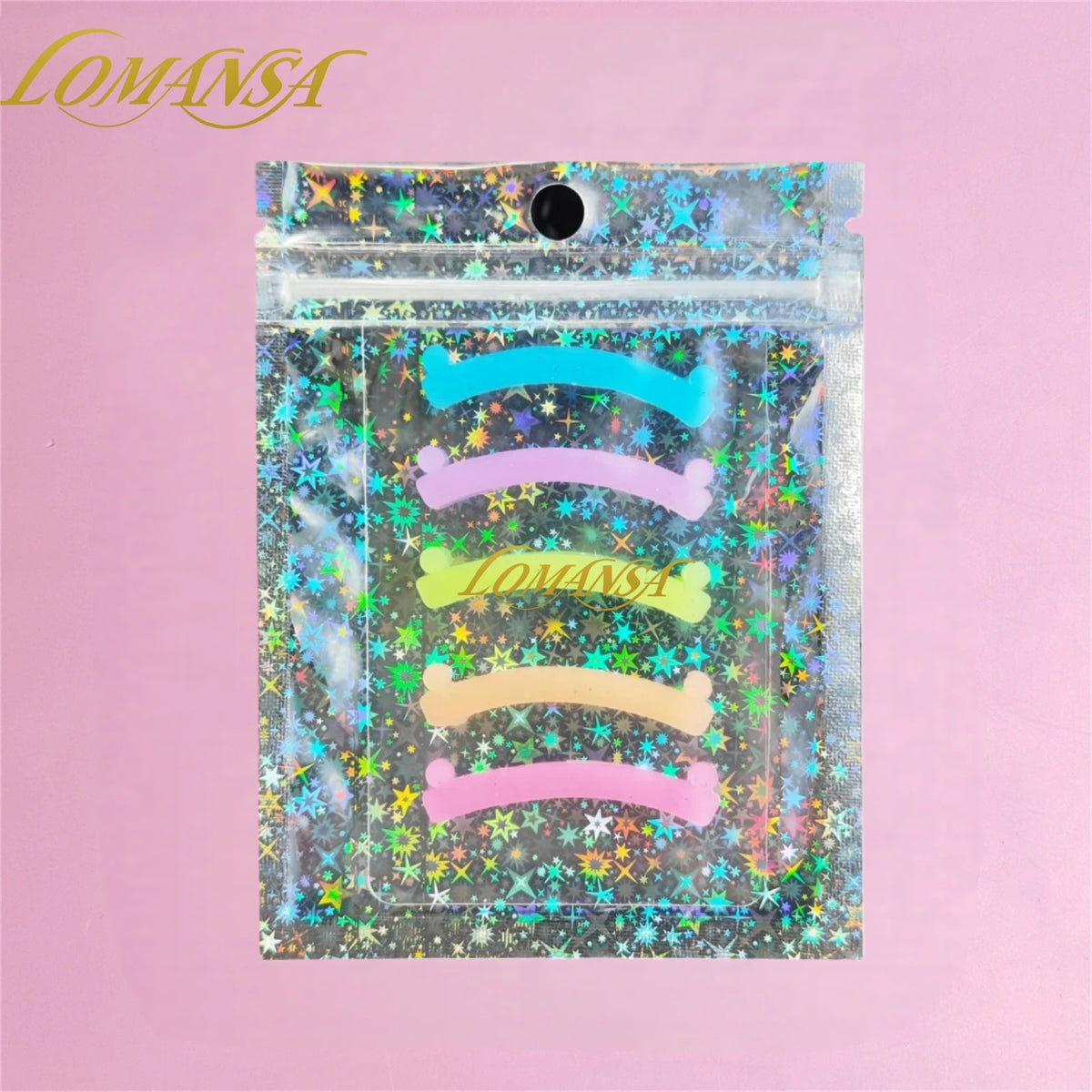 Lomansa 5 Color 10pc Silicone Eyelash Rods Softening Colorful Lash Lift Ribbon Perm Multi-Functional Eyelash Lifting Makeup Tool