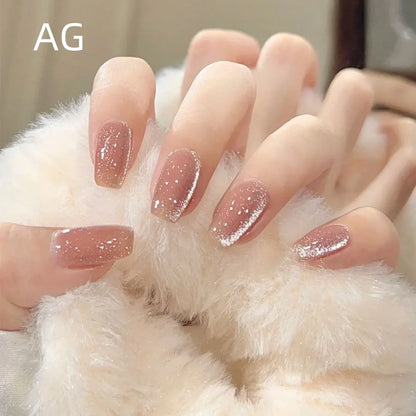 XEIJAYI Sparkling Glass Bead Cat Eye Gel Nail Polish Reflective Magnetic Gel Nude Color uv Permanent Seedling Varnish Nail Art